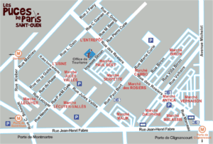 Paris Flea Market map