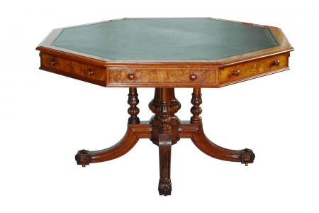 Gillows of lancaster drum table. c1860, Olympia International Art & Antiques Fair, London, Sourcing antiques in England, Antiques Diva, 