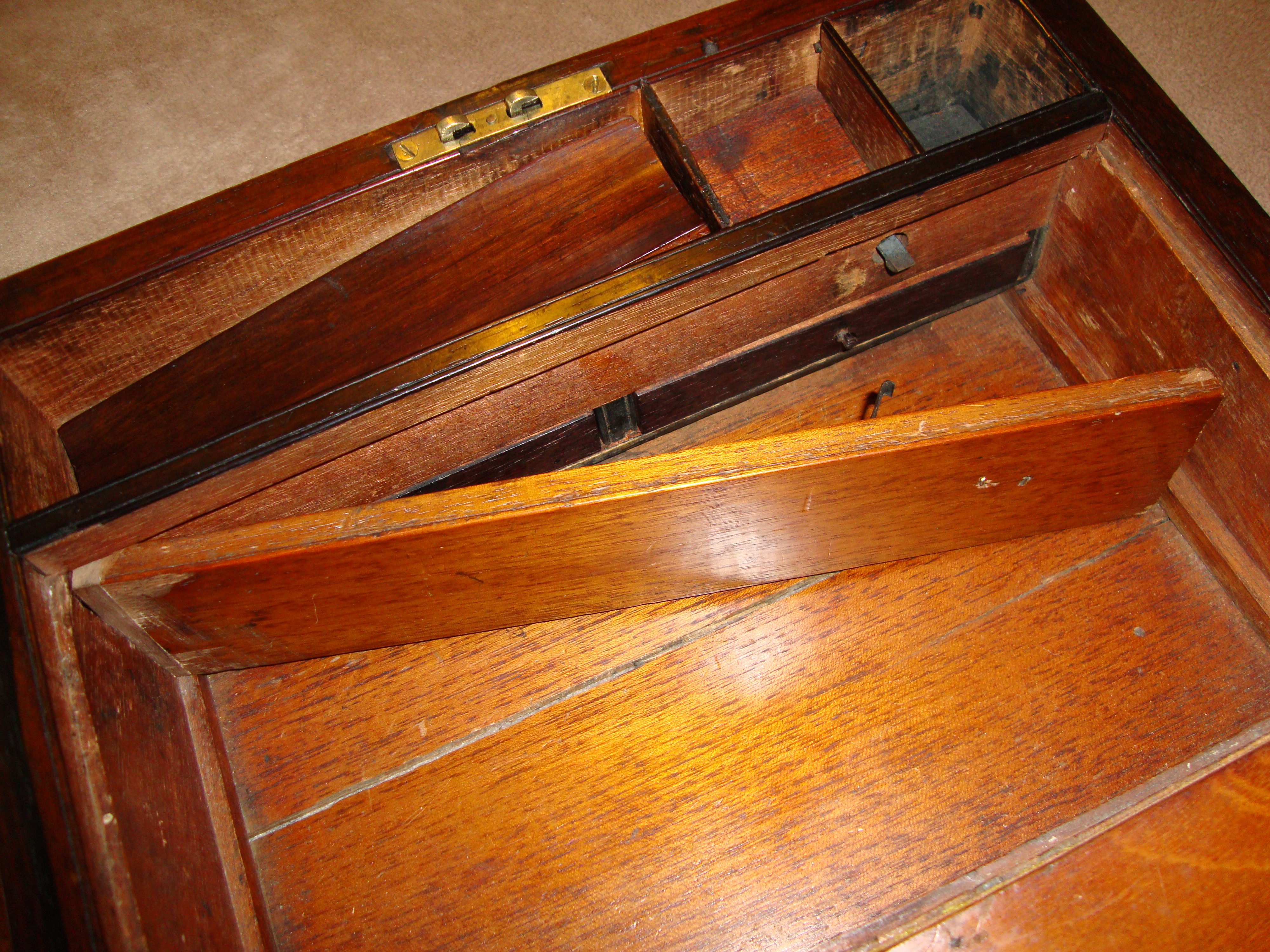 Antique Lap Desk With Hidden Compartment 