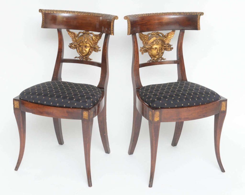 Neoclassical Carved Side Chairs