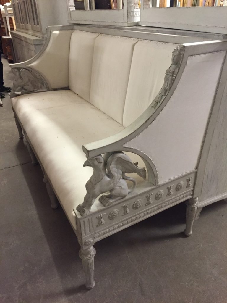 Sweden- Antique Buying Service-Empire style sofa