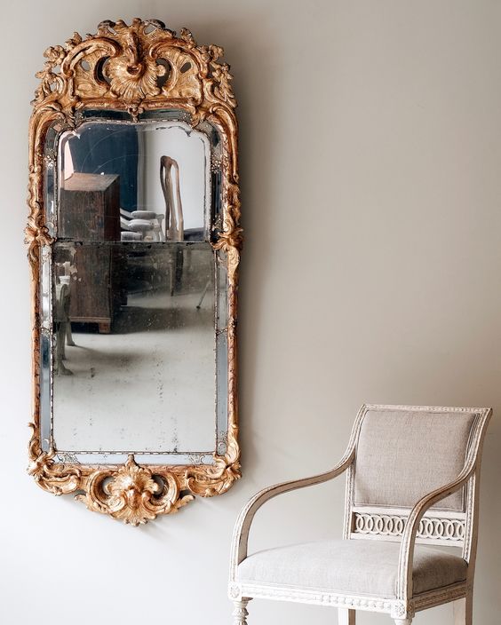 How to Buy Antiques in Sweden: Swedish Rococo Mirror