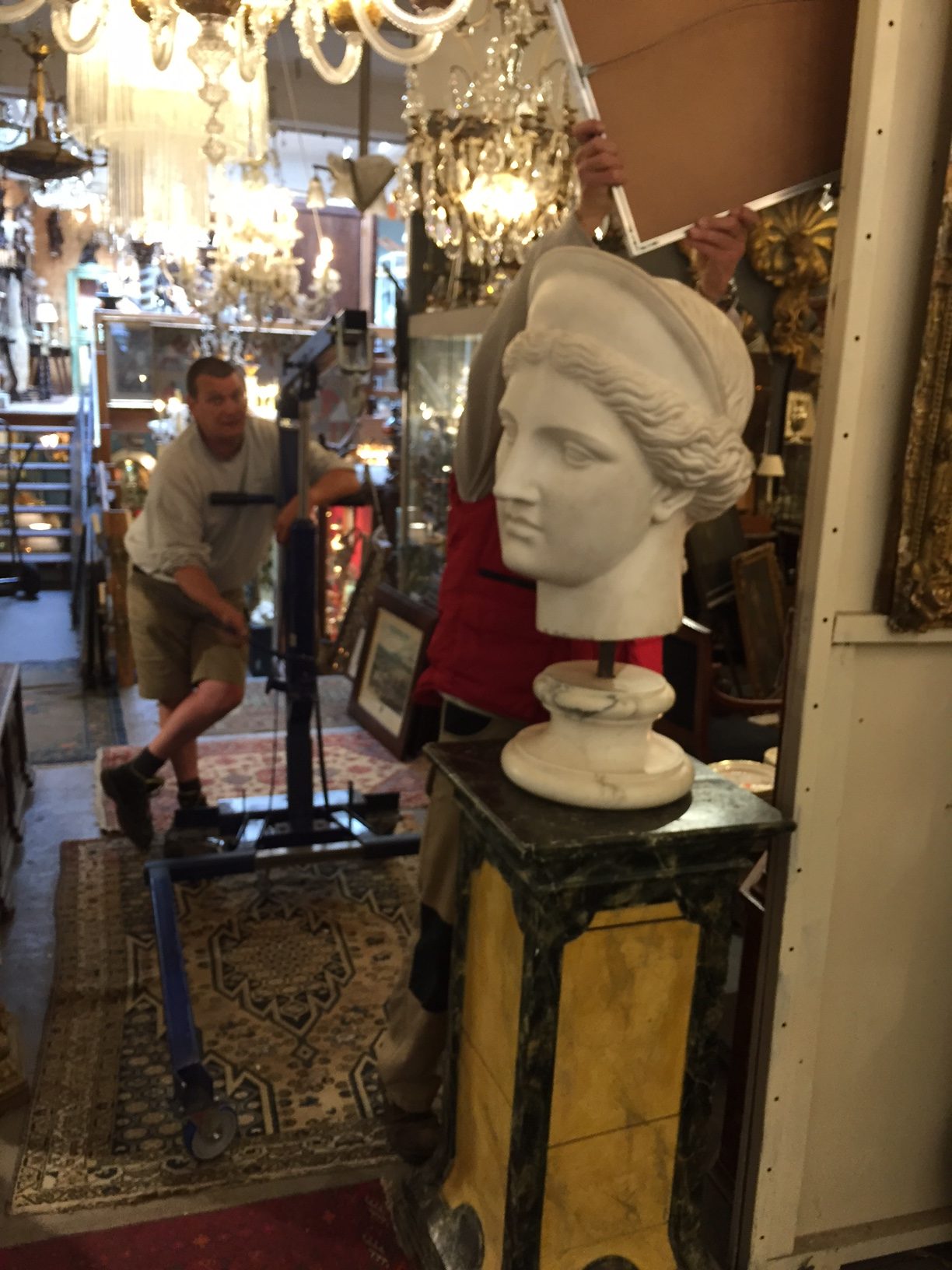 How to ship large fragile antiques: In the shop - Crating, packing and shipping antique statuary