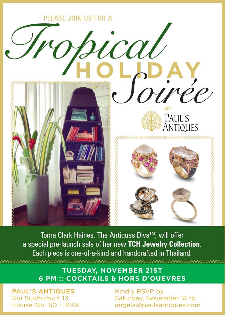 Paul's Antiques Tropical Holiday Soiree featuring Toma Clark Haines TCH Collection