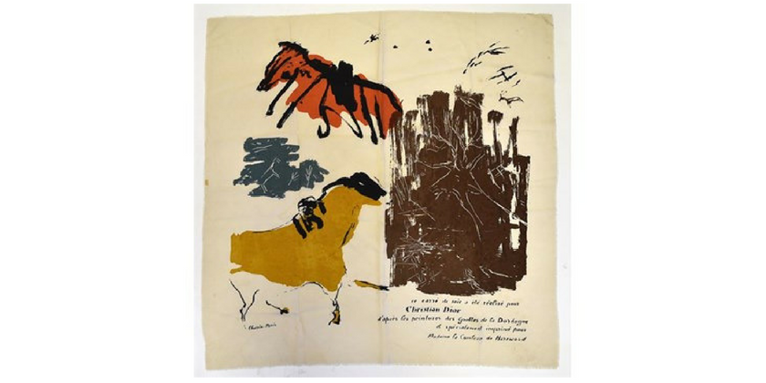 Unique Christian Dior Scarf Up For Auction Saturday | Toma Clark Haines | The Antiques Diva & Co