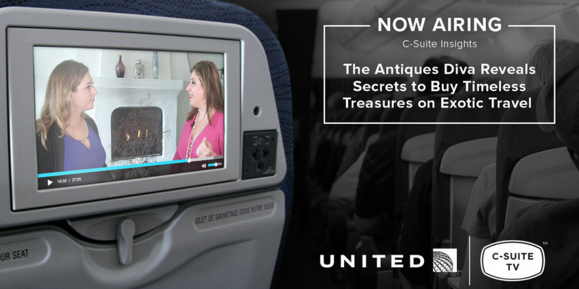 Watch: Toma Clark Haines on United Airlines Inflight C-Suite Insights | Toma Clark Haines | The Antiques Diva & Co