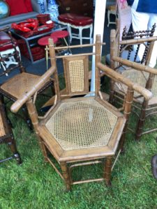 Pair of Hexagonal Bamboo Chairs from Jed Antiques in Sag Harbor