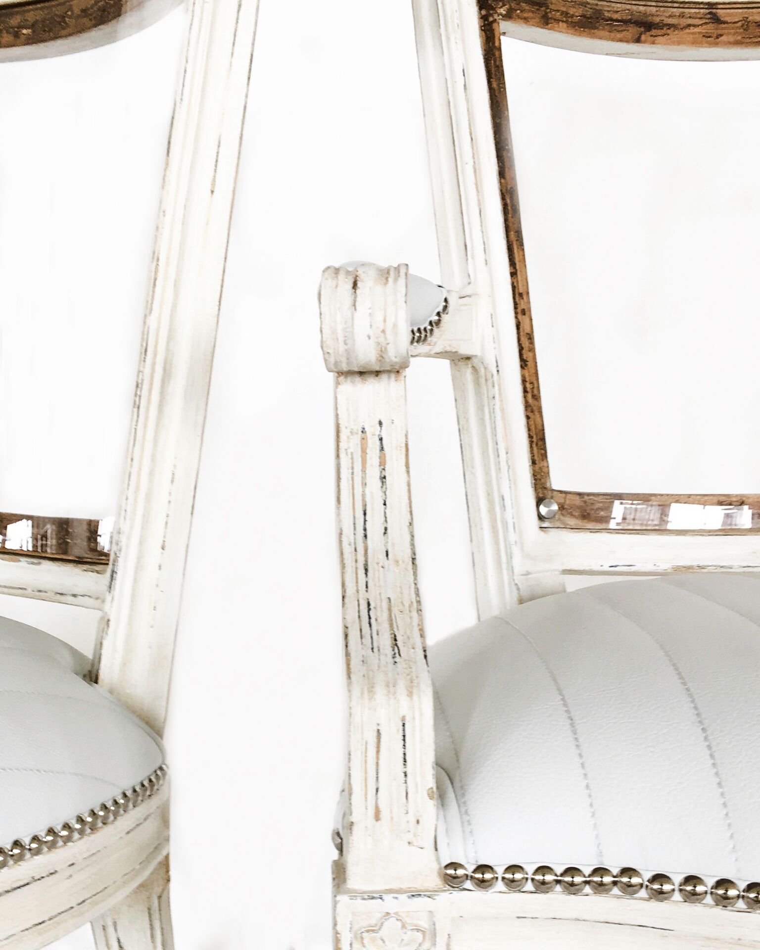 Sneak Peek of our Marie Antoinette Chair with Lucite and Faux Leather